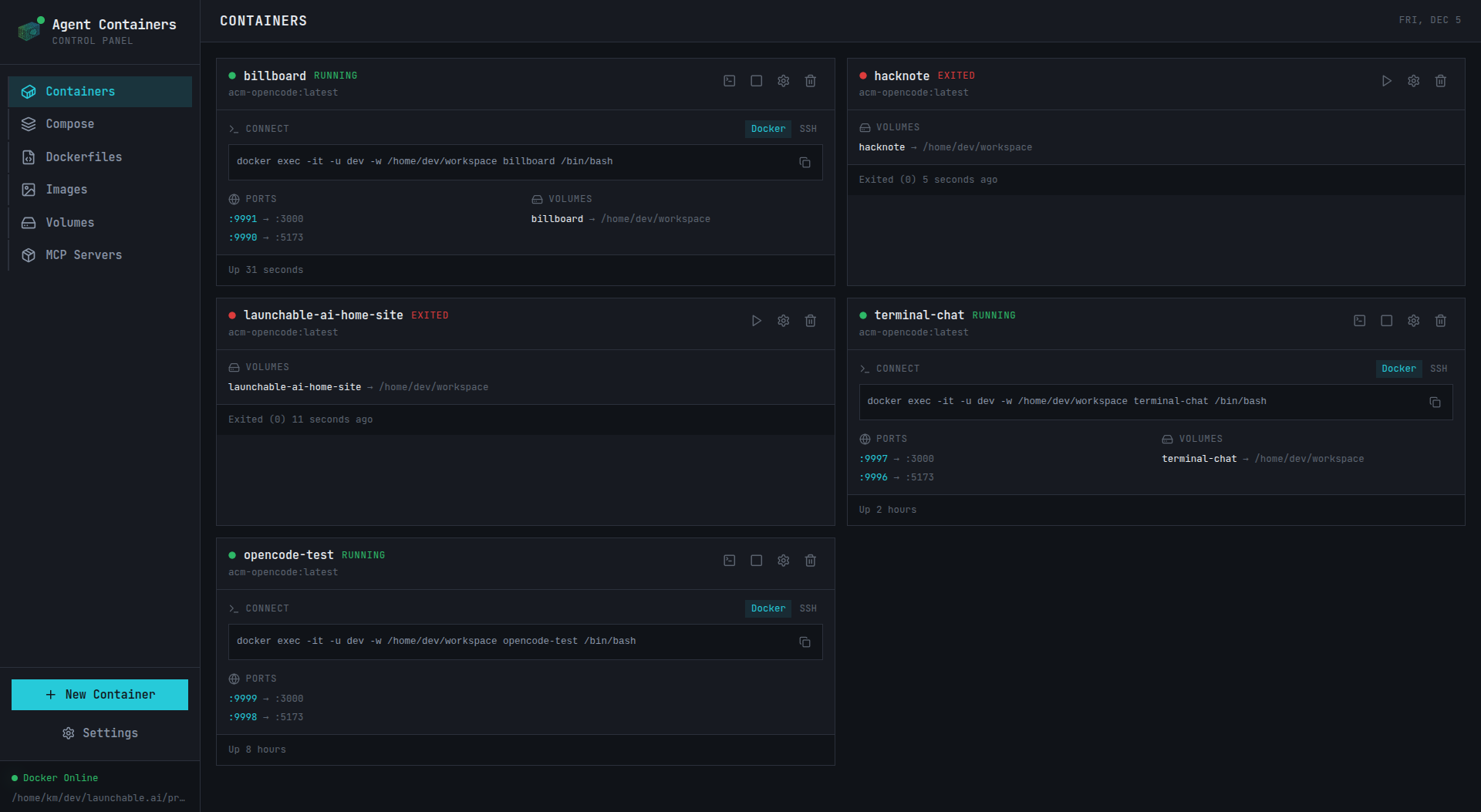 Agent Containers - Sandboxed Dev Environments for AI Agents